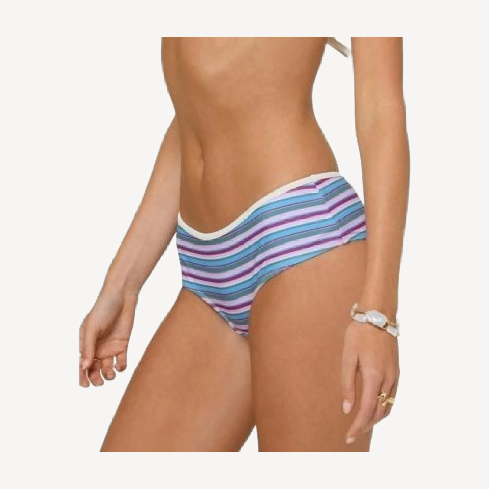 Edikted Carlota Striped Boyshort Bikini Bottom