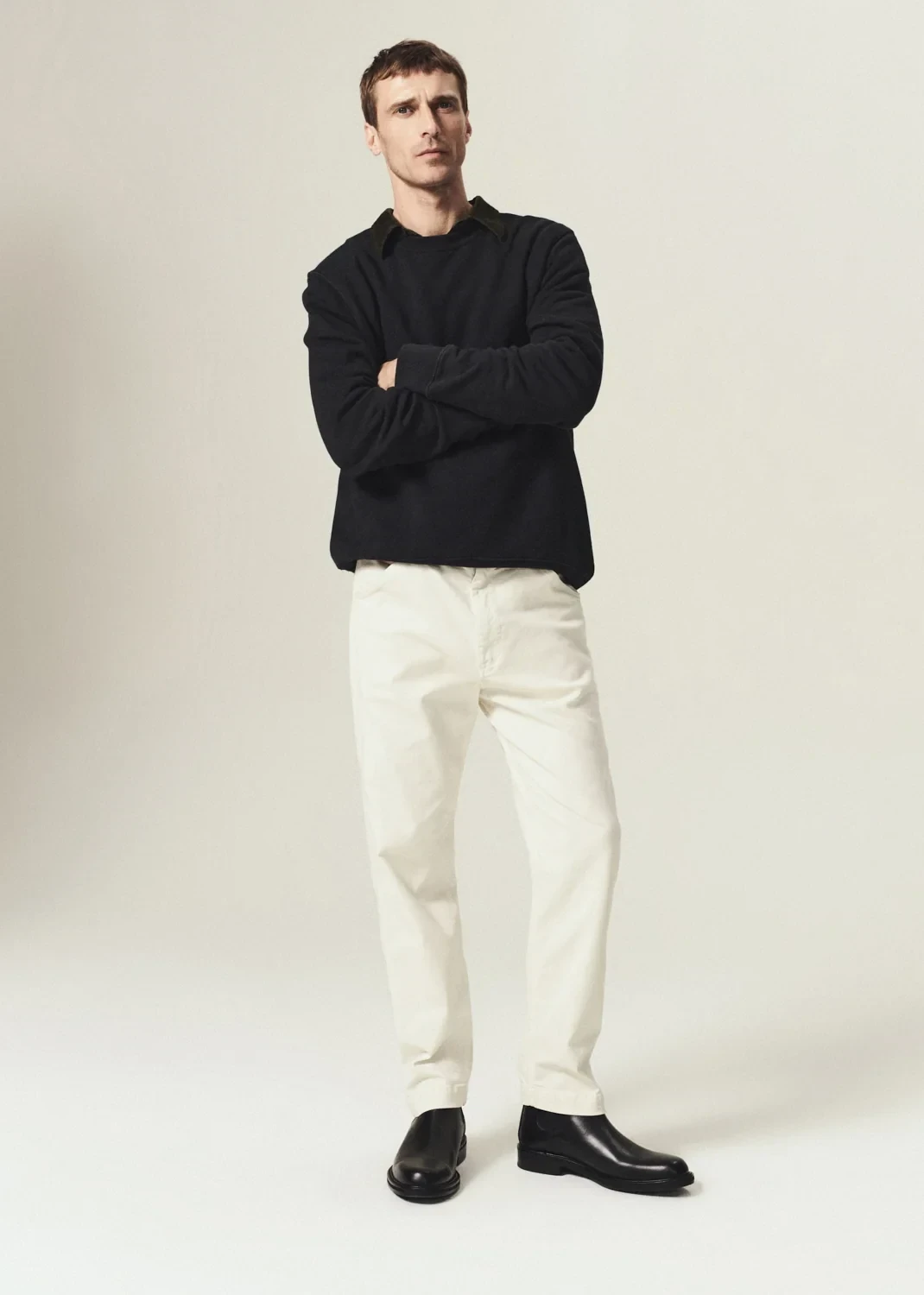 Carpenter Trouser Cashmere Touch in Plaster