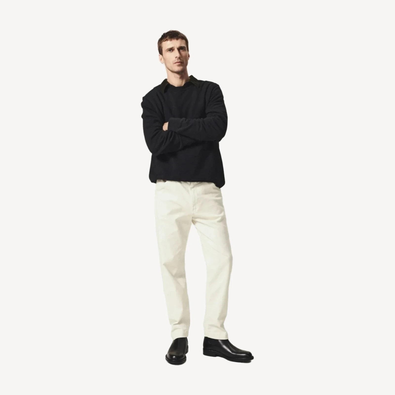 Carpenter Trouser Cashmere Touch in Plaster