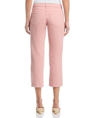 L'Agence Blaine Low Rise Cropped Stovepipe Jeans in Misty Rose