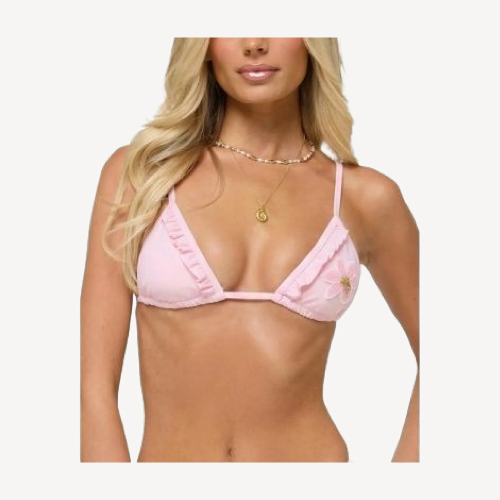 Edikted Avah Ruffle Triangle Bikini Top