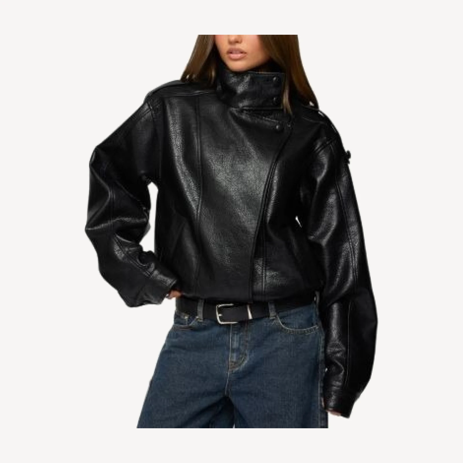 Edikted Jaicee High Neck Oversized Jacket