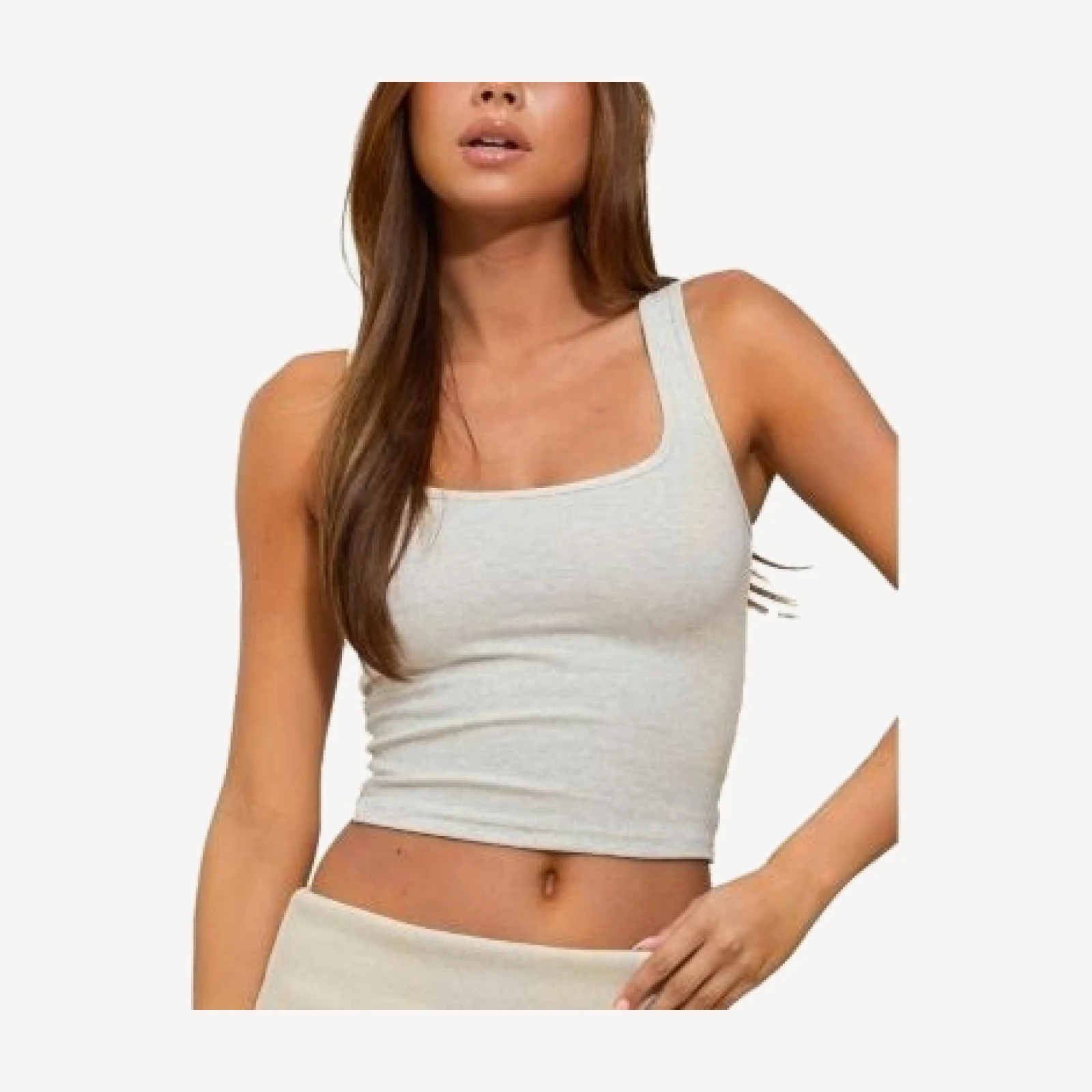 Edikted Linda Ribbed Scoop Neck Tank Top