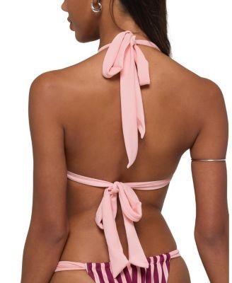 Edikted Esmer Knotted Striped Bikini Top
