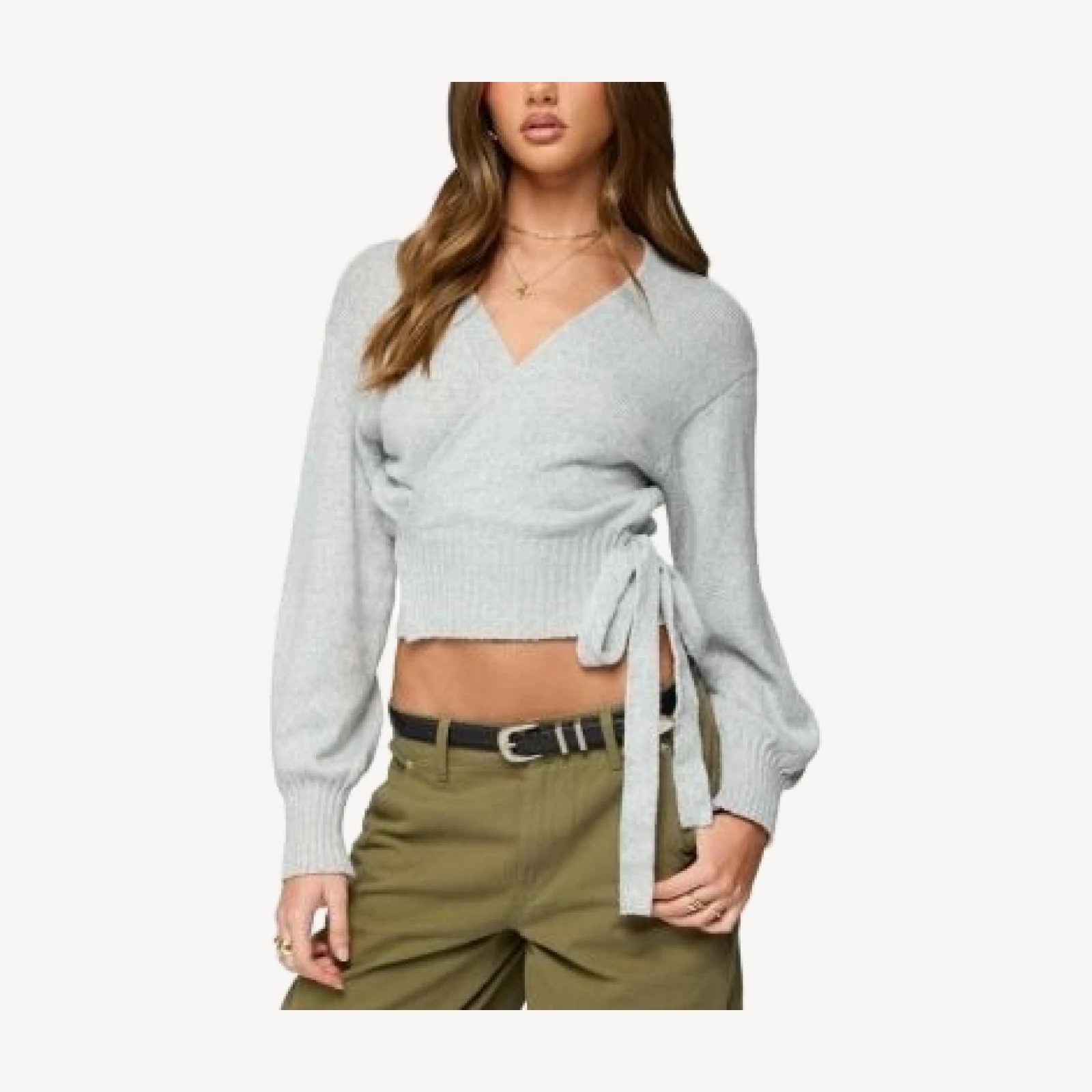 Edikted Stella Wrap Knit Cardigan