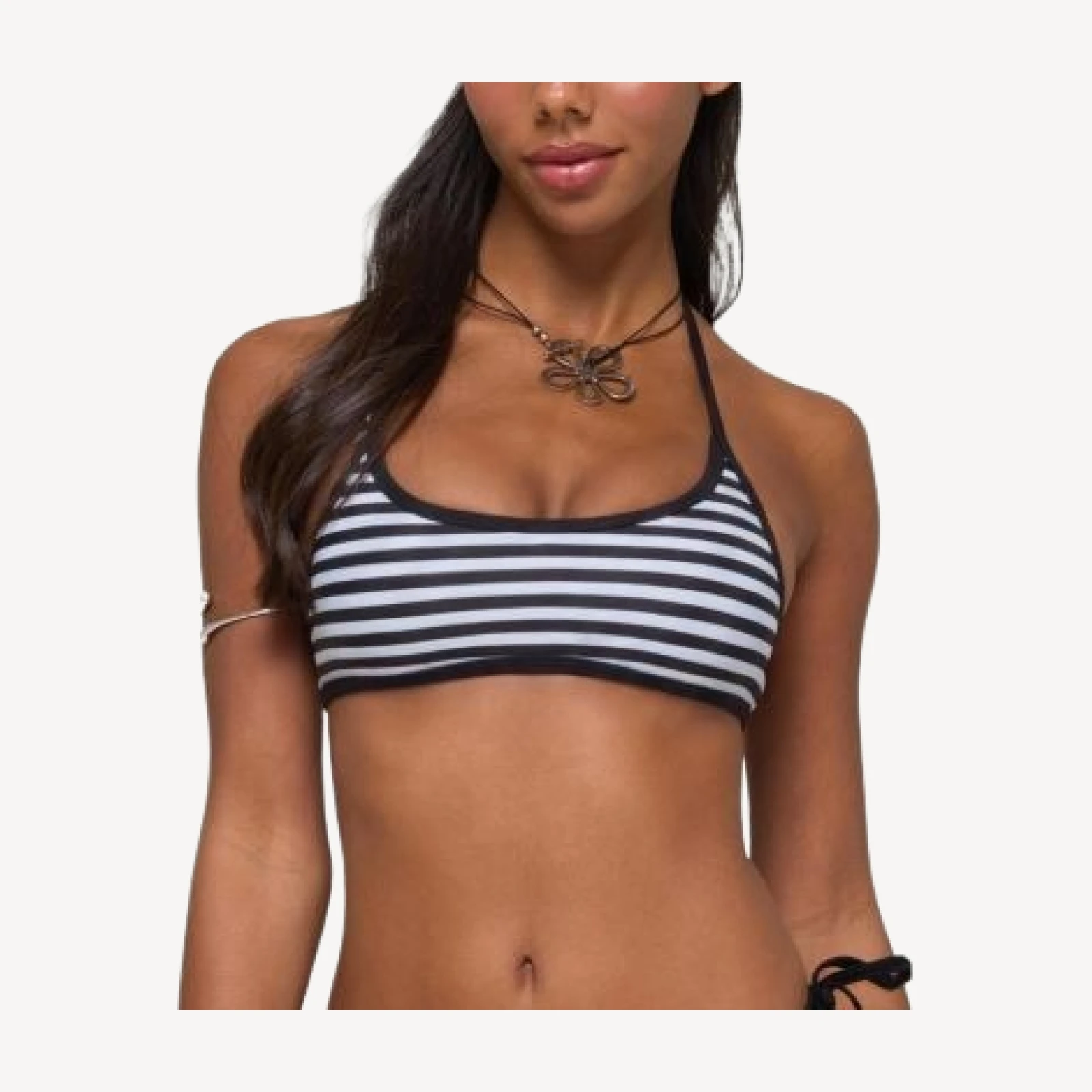 Edikted Mckayla Striped Bikini Top