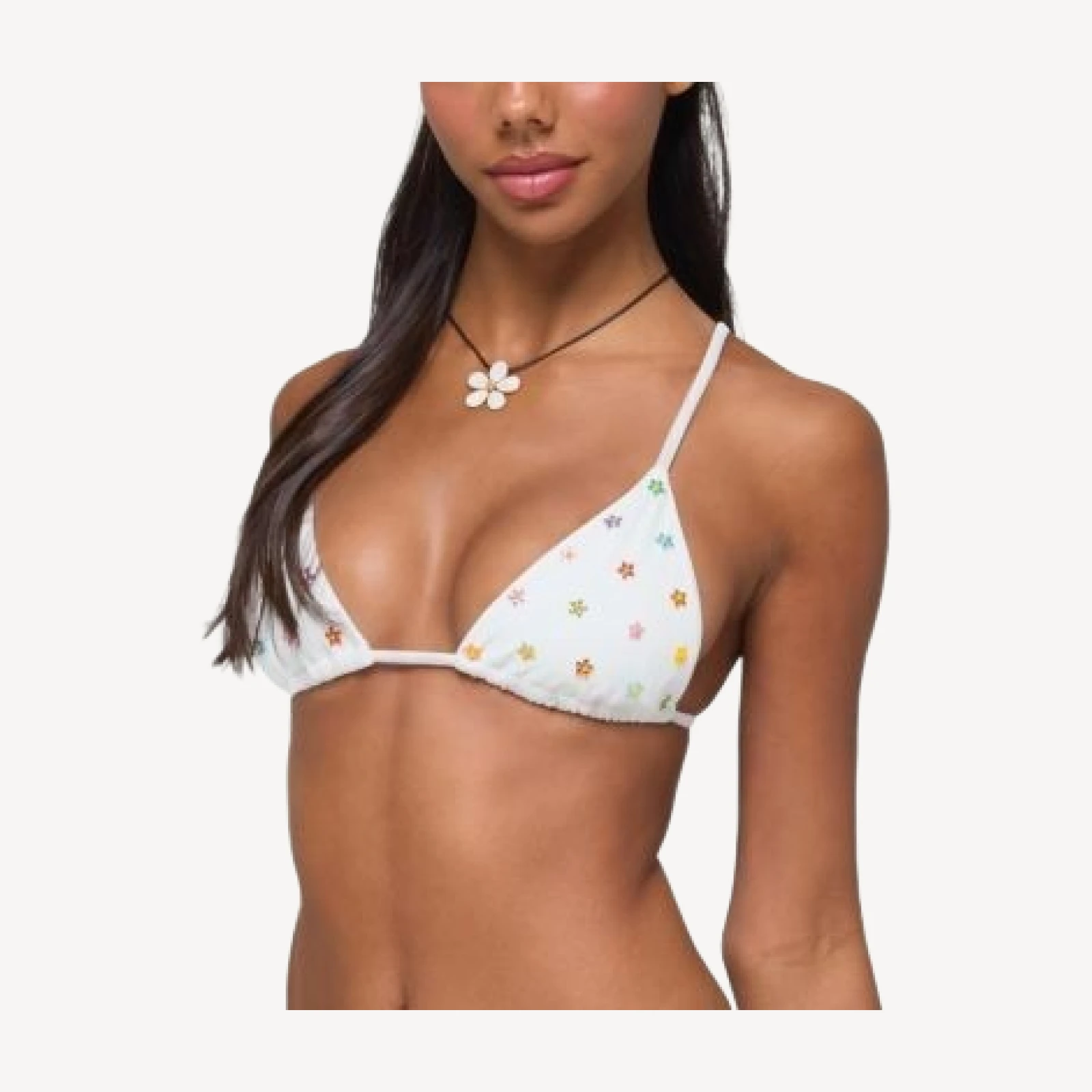 Edikted Luz Beaded Triangle Bikini Top