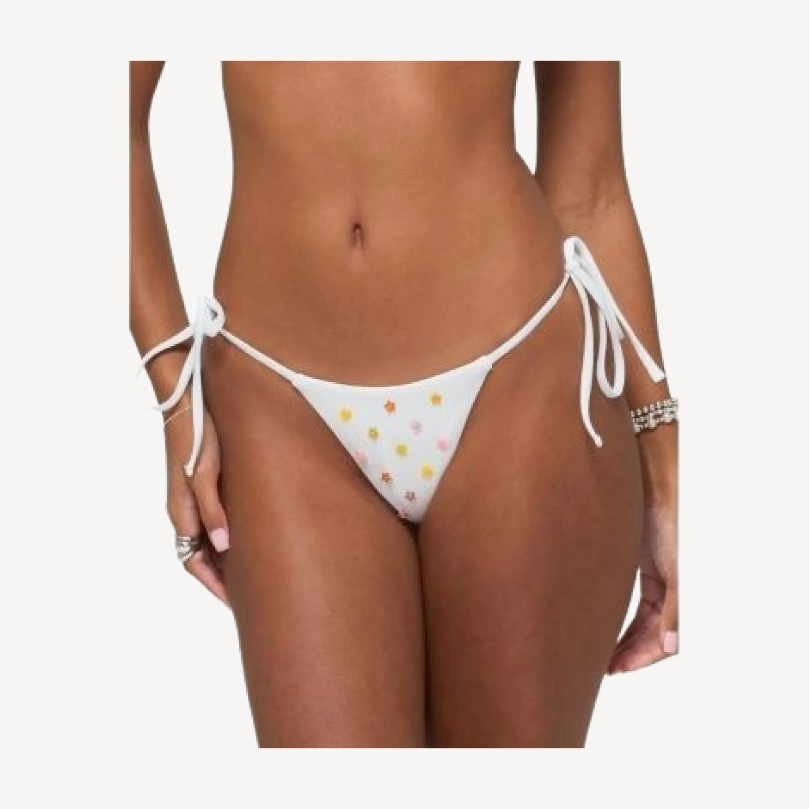 Edikted Luz Beaded String Bikini Bottom