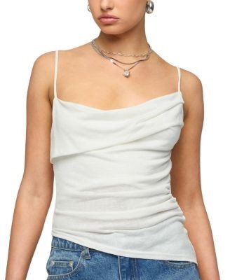 Edikted Asymmetric Cowl Neck Tank Top