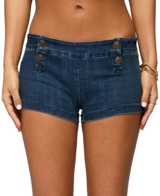 Edikted Sashe Stretchy Denim Shorts