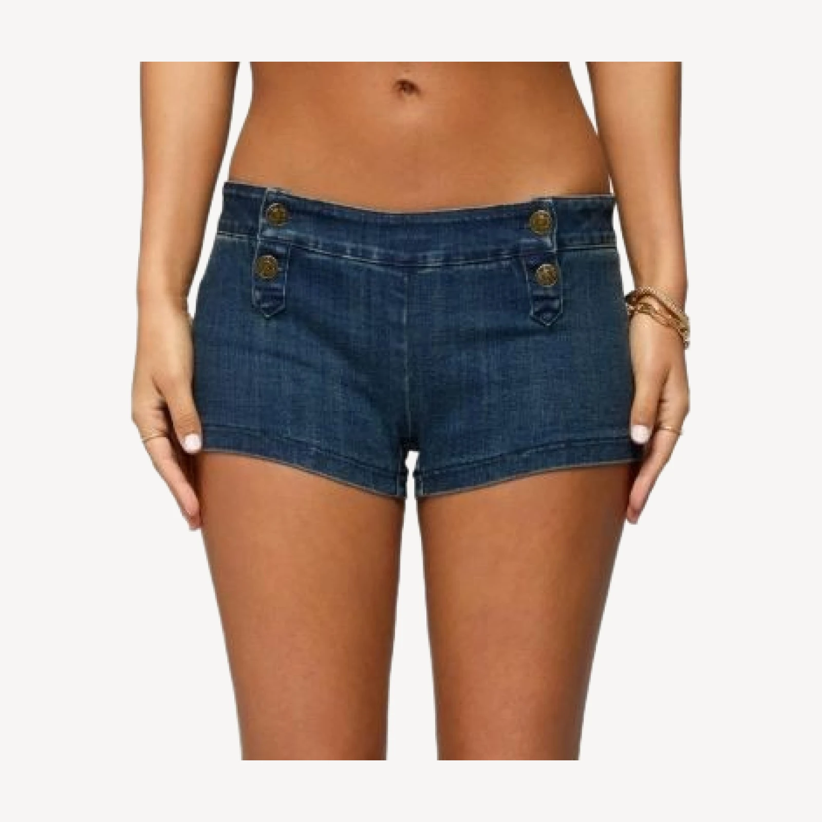 Edikted Sashe Stretchy Denim Shorts