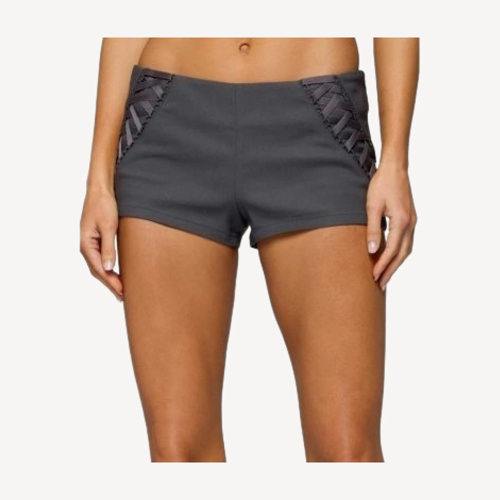 Edikted Lirah Laced Up Micro Shorts