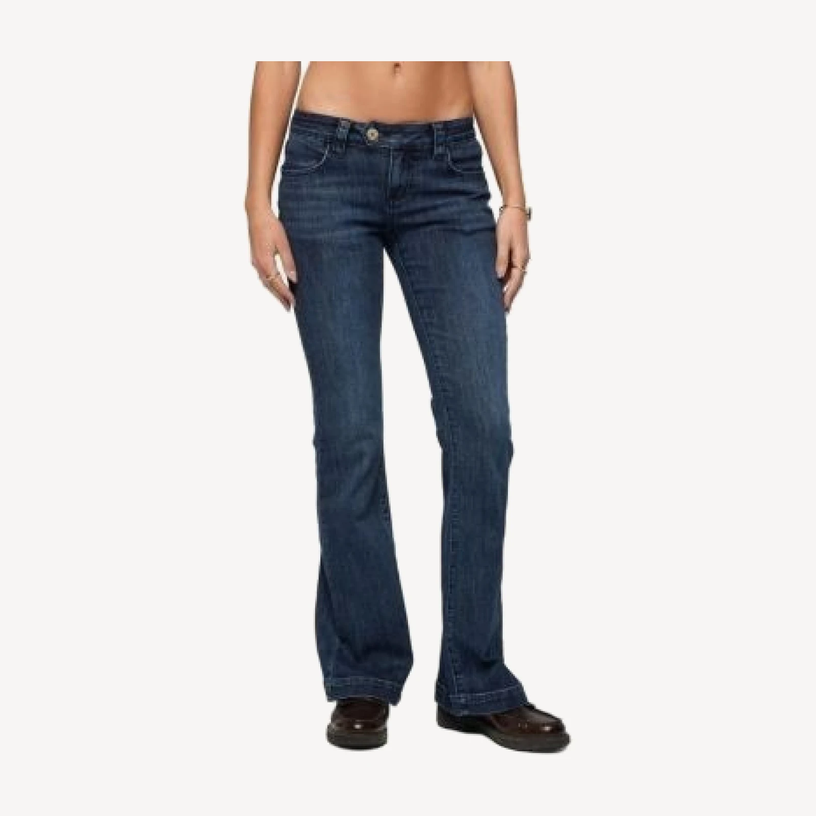 Edikted Roccio Low Rise Bootcut Jeans