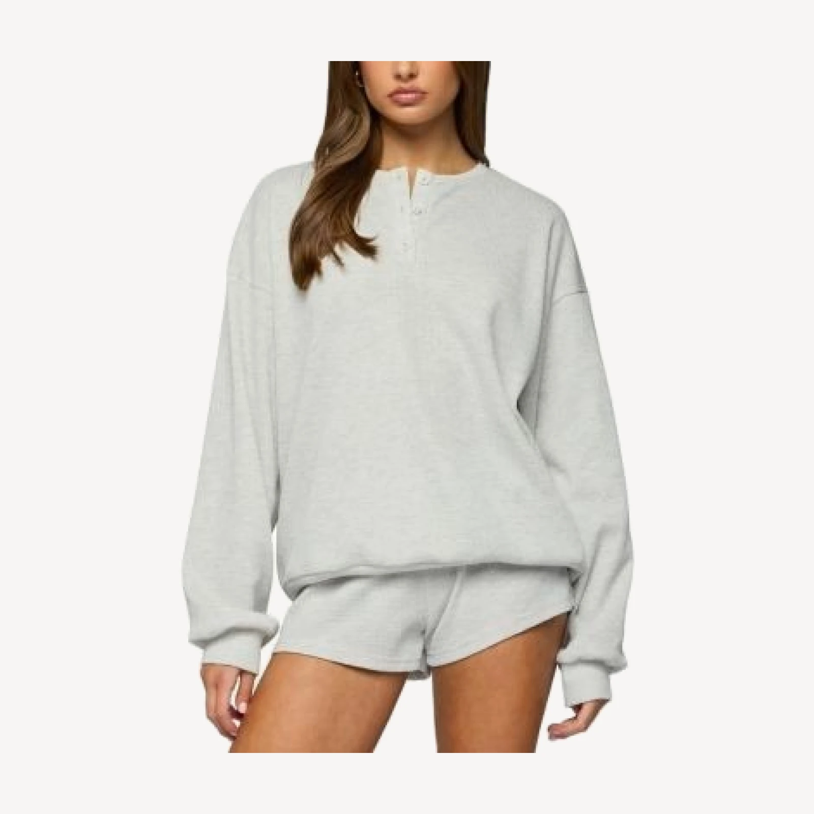 Edikted Baila Waffle Henley Top