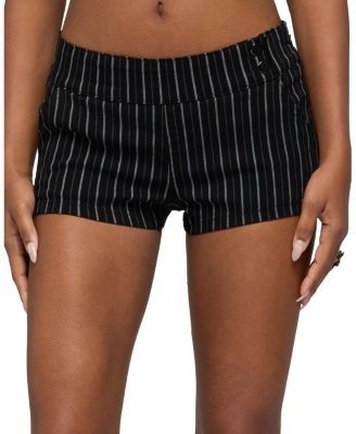 Edikted Violetta Striped Micro Shorts
