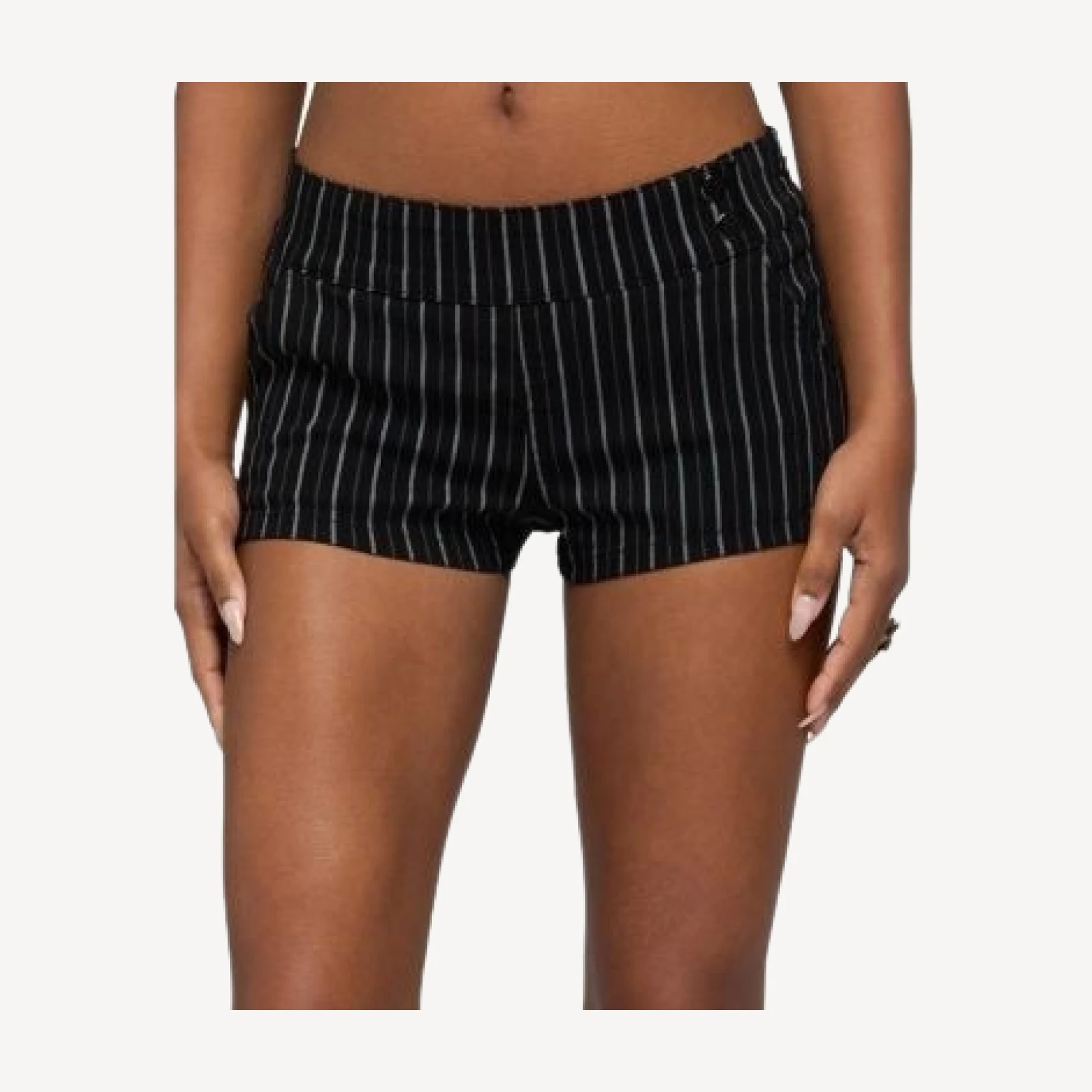Edikted Violetta Striped Micro Shorts