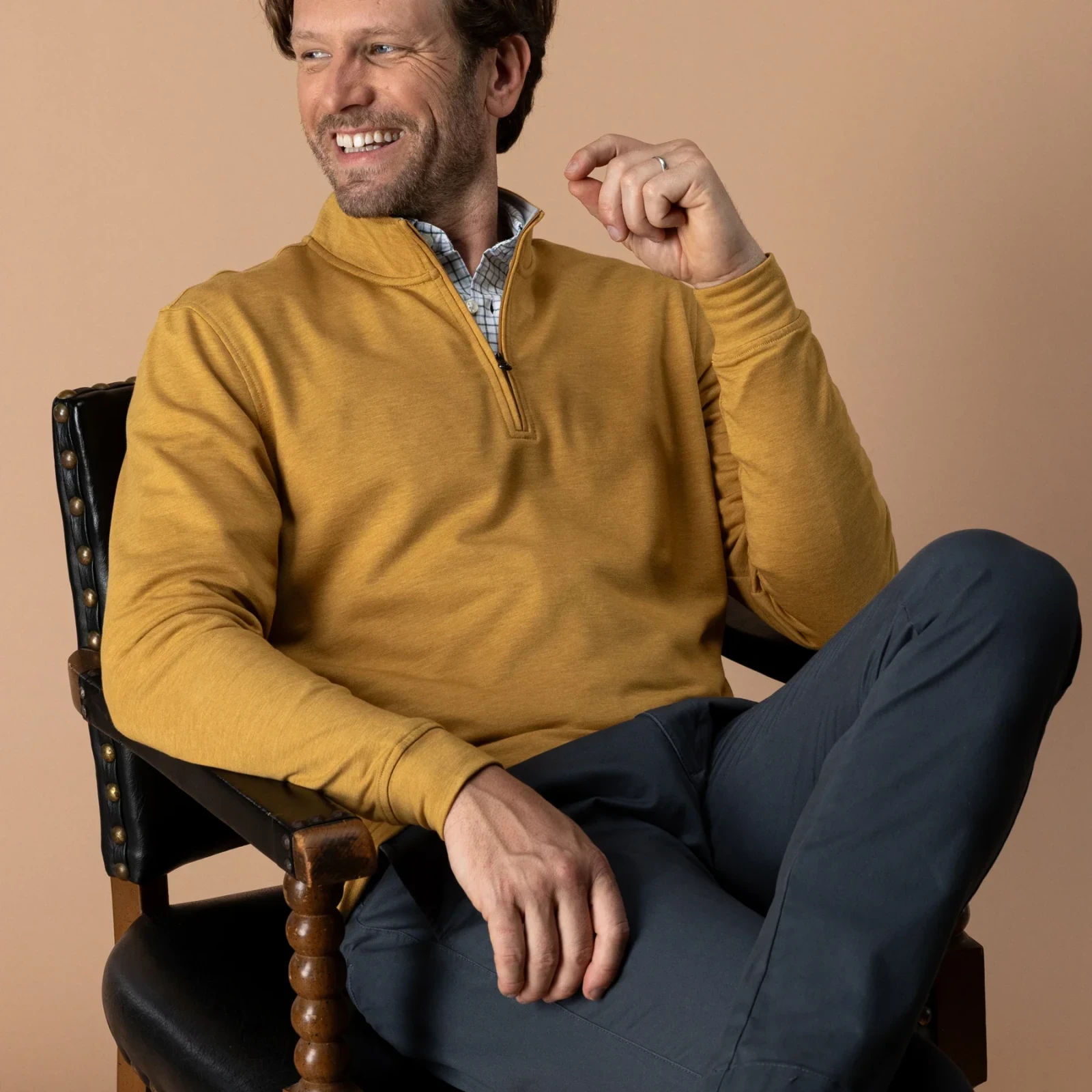 Dunmore Performance 1/4 Zip Pullover - Amberwood Heather