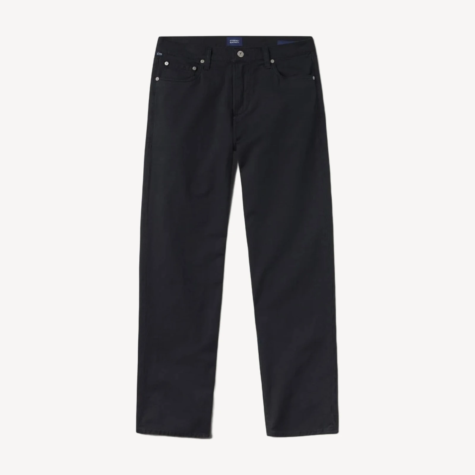 Elijah Straight Comfort Stretch Linen in Navy