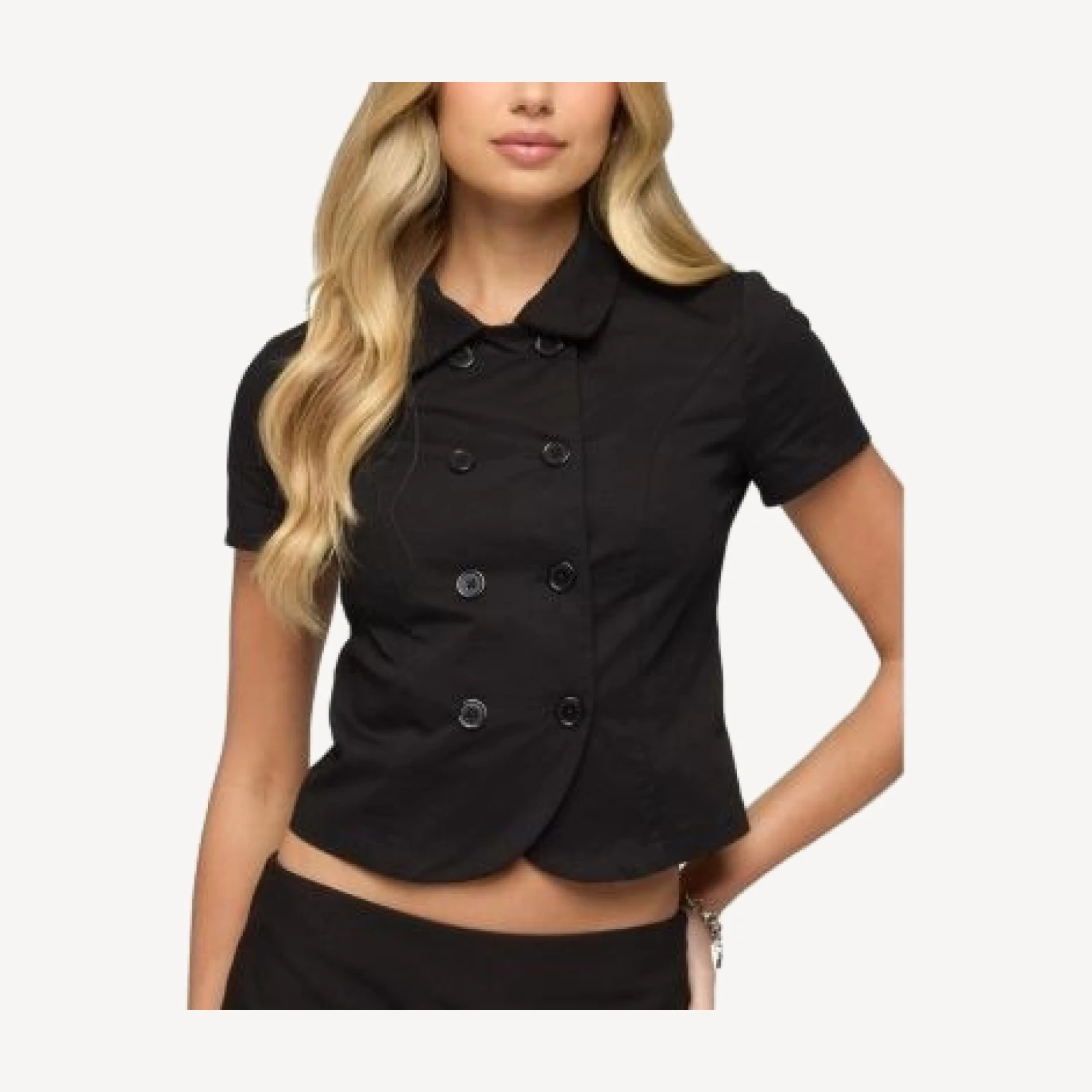 Edikted Pilar Short Sleeve Cotton Trench Shirt