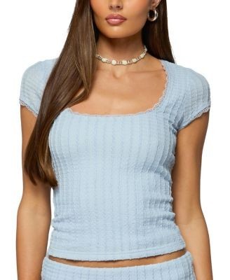 Edikted Iyara Textured Knit Top
