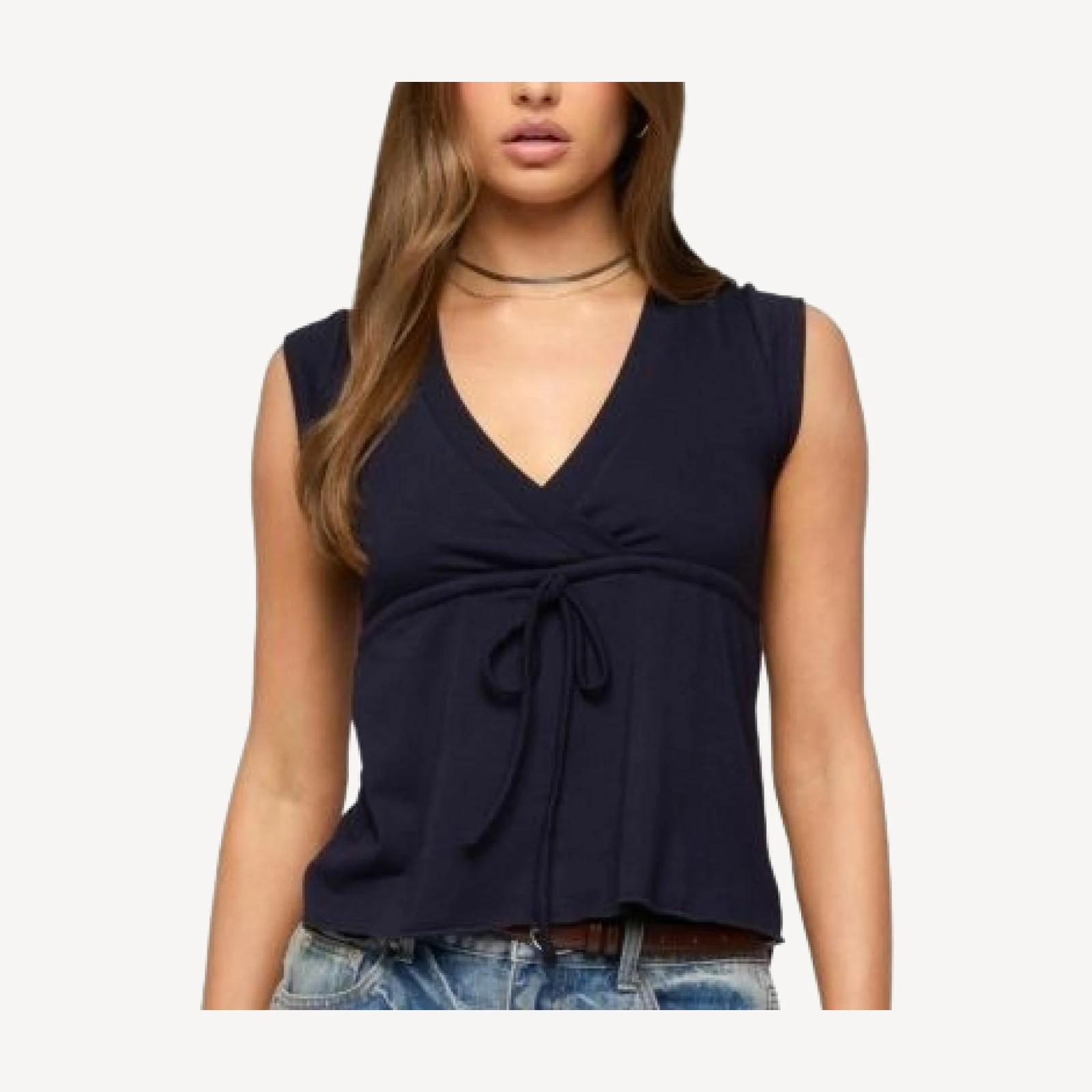 Edikted Rusanna V Neck Babydoll Top