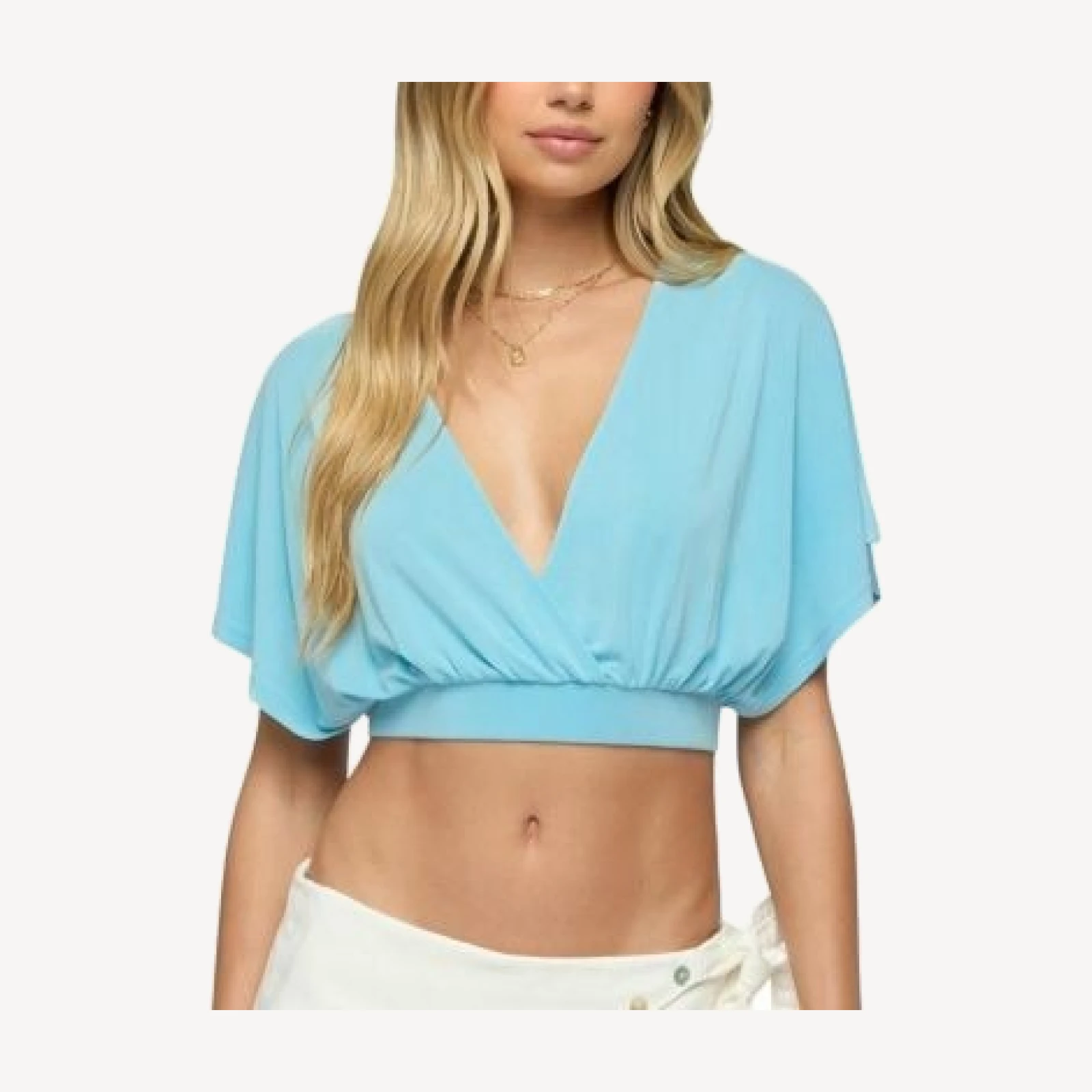 Edikted Candela V Neck Crop Top