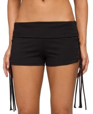Edikted Saffyre Lace Up Foldover Shorts