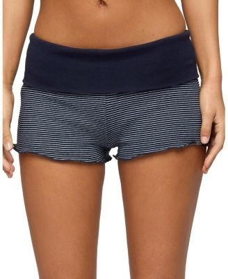 Edikted Nour Contrast Striped Foldover Shorts