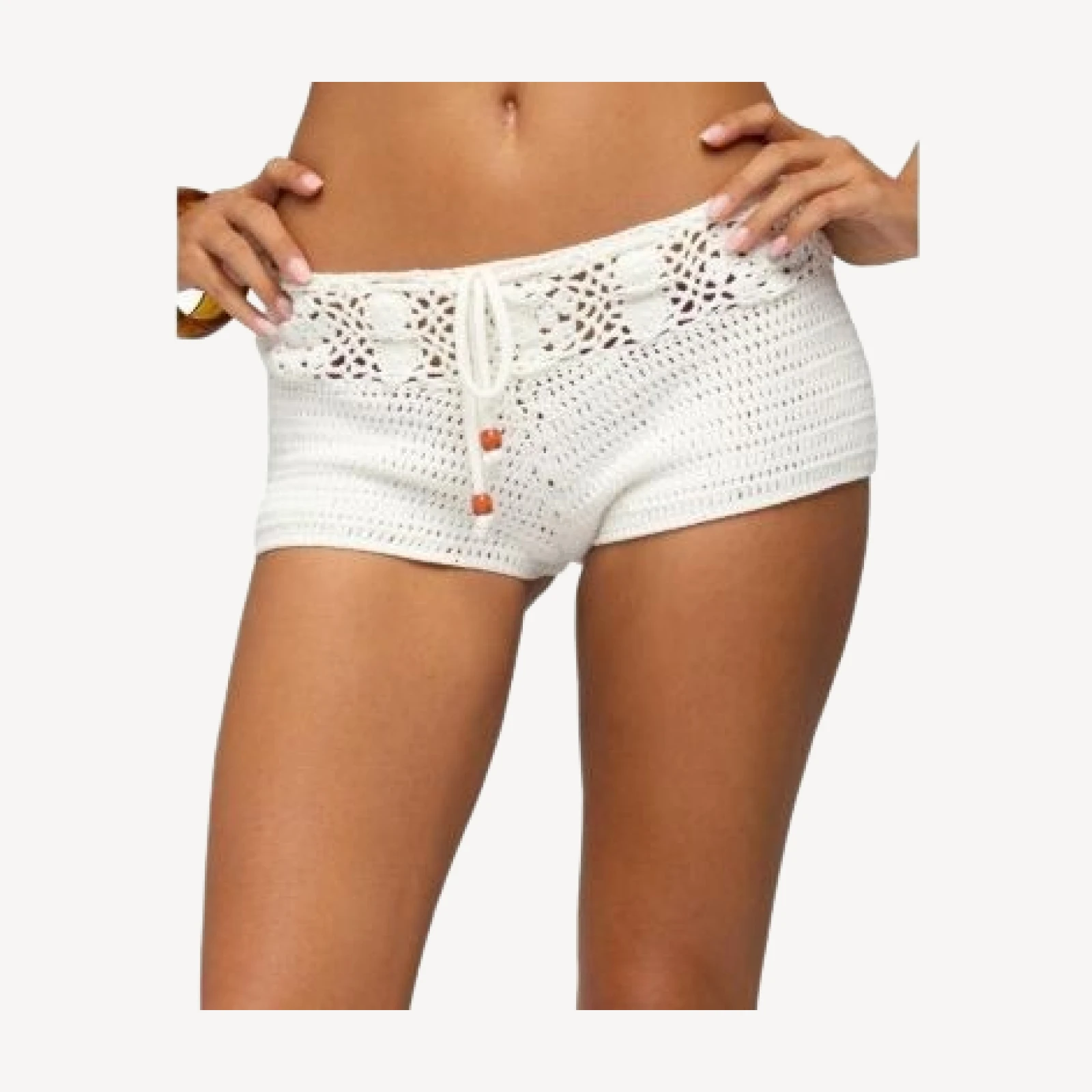 Edikted Ainara Crochet Micro Shorts