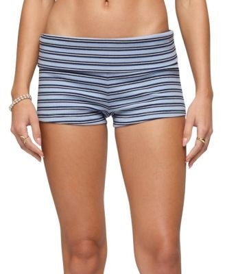 Edikted Hodaya Striped Foldover Micro Shorts