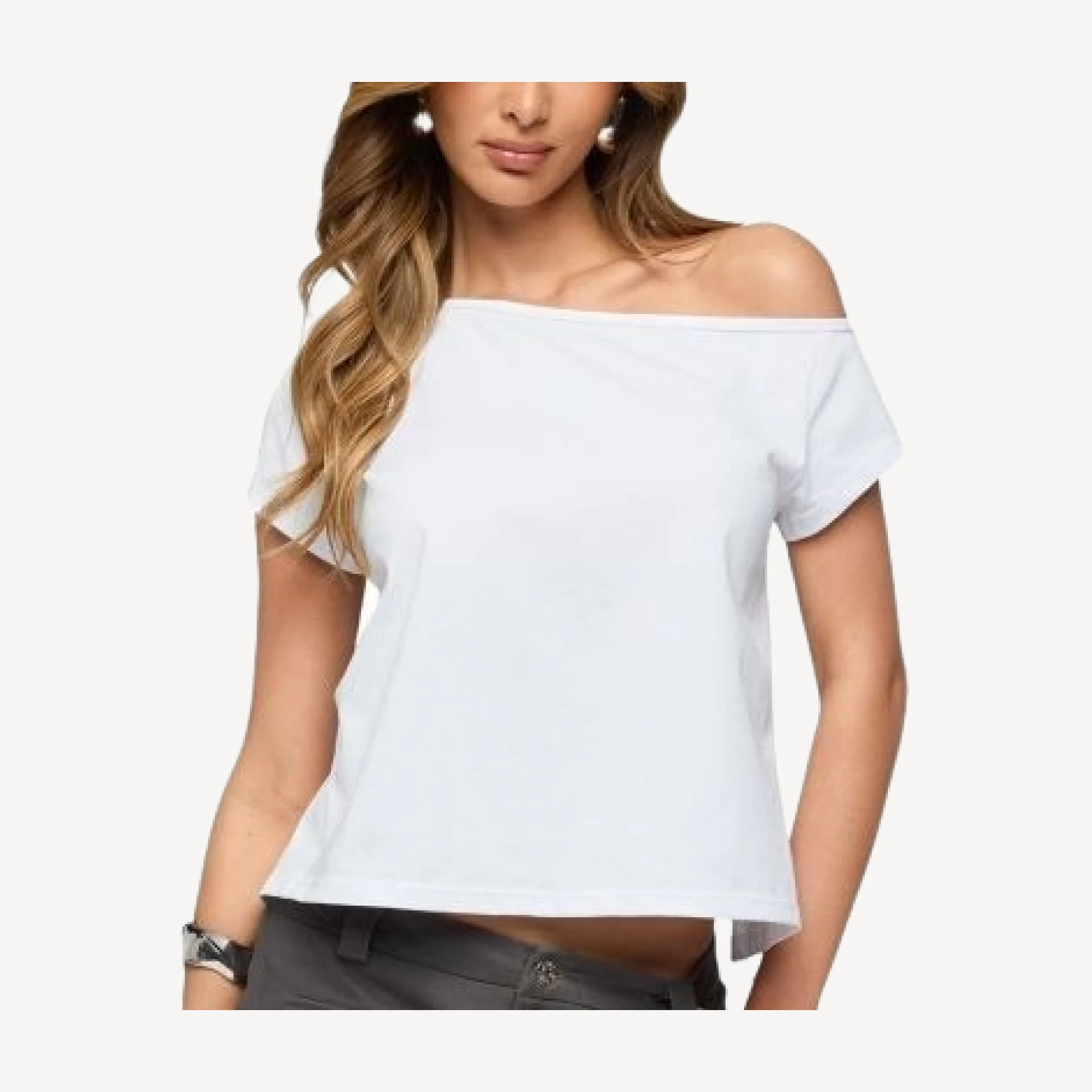Edikted Off Shoulder Split Open Back Top