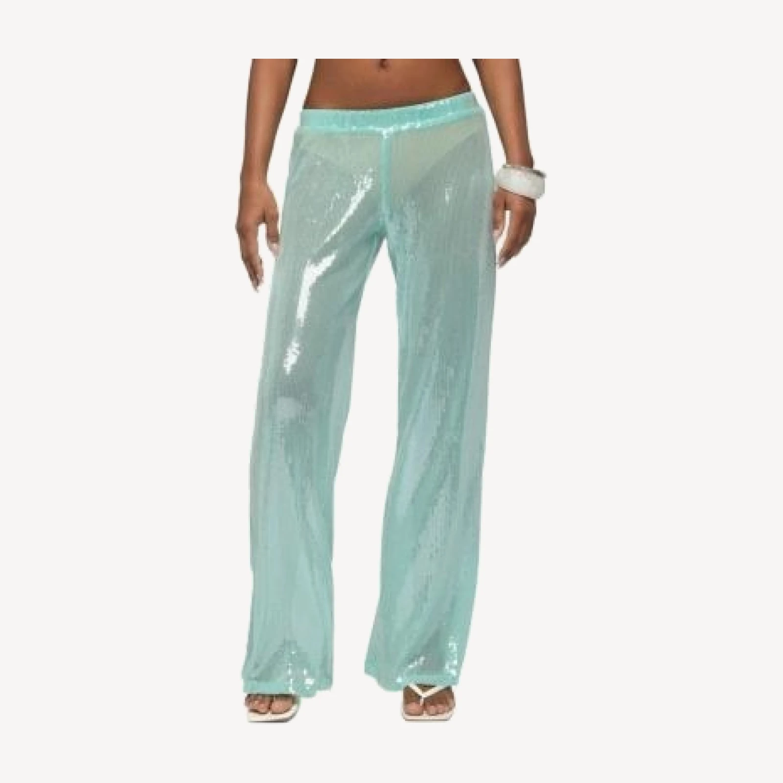 Edikted Avalee Sequin Wide Leg Pants