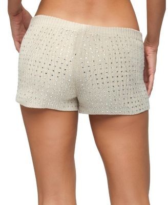 Edikted Mackenzie Rhinestone Knit Shorts