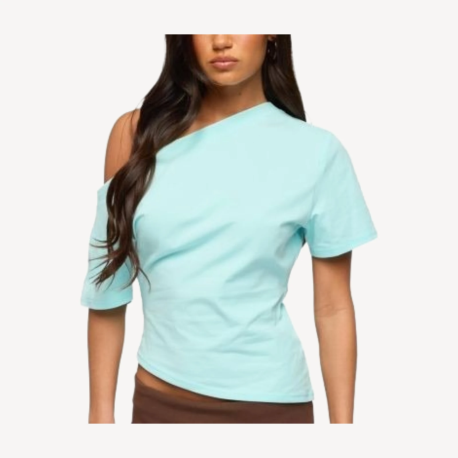 Edikted Mariee Asymmetric Off Shoulder Top