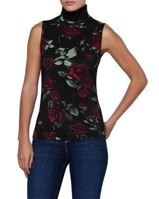 L'Agence Ceci Turtleneck Sleeveless Top