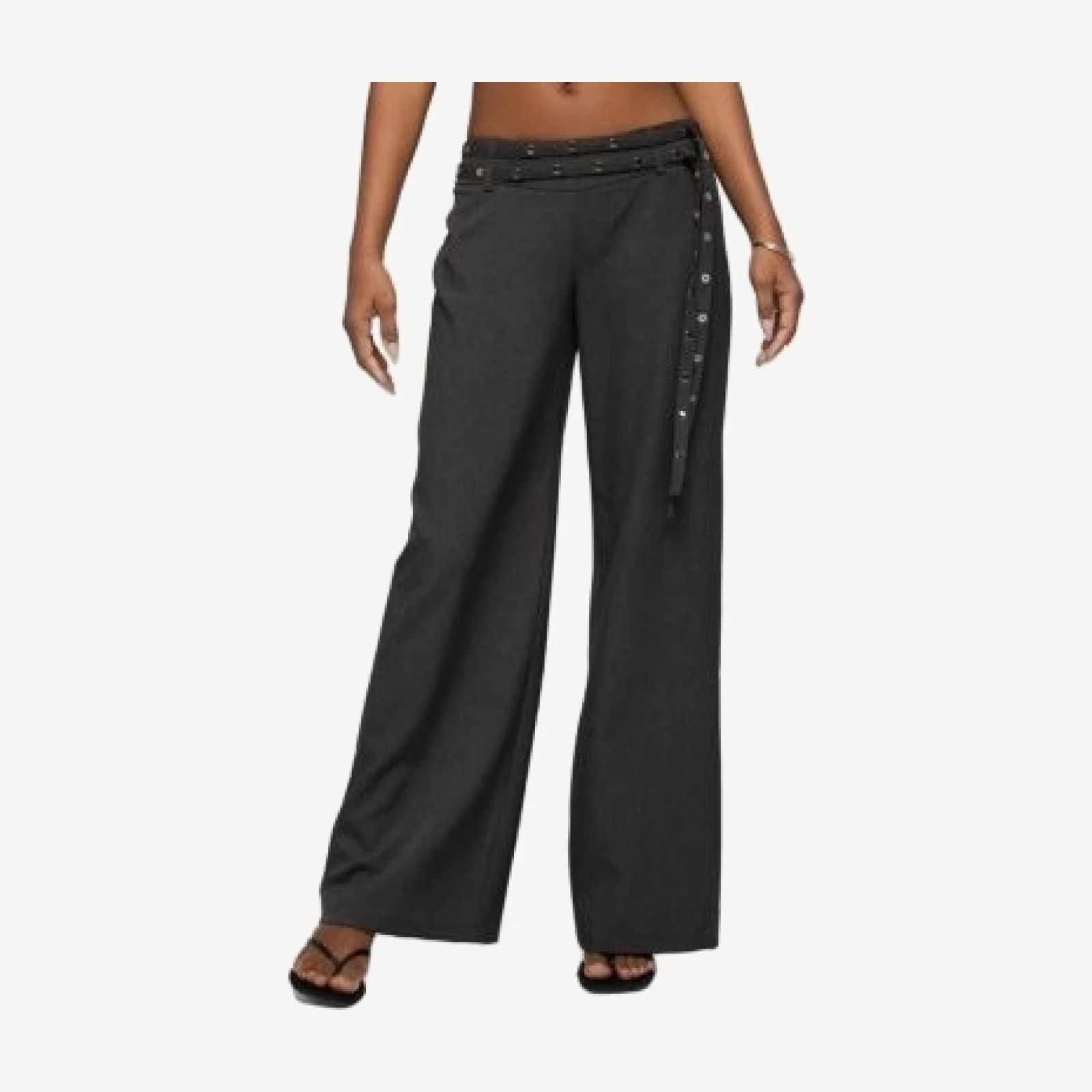 Edikted Cruz Double Belt Baggy Tailored Pants