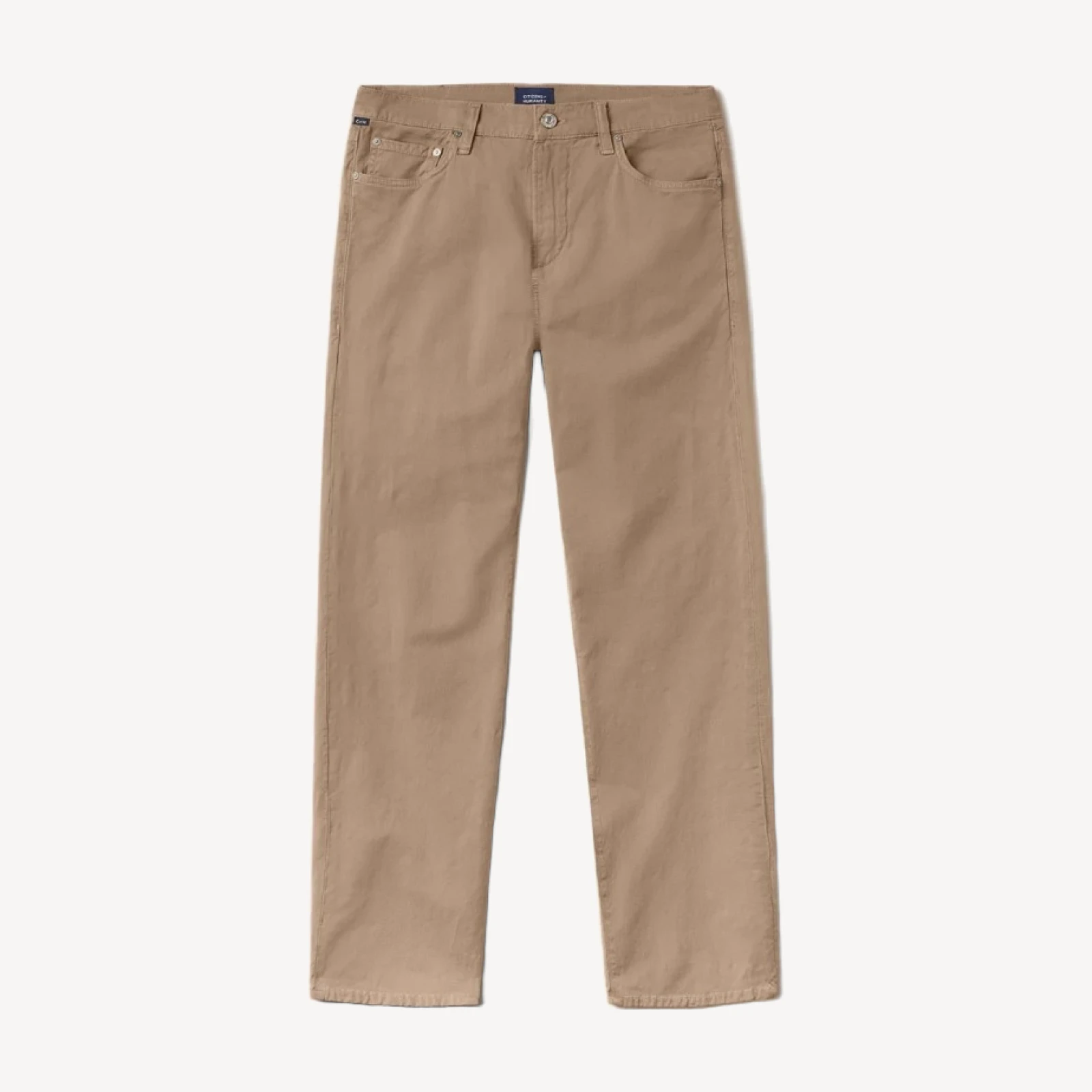 Elijah Straight Comfort Stretch Linen in Sand