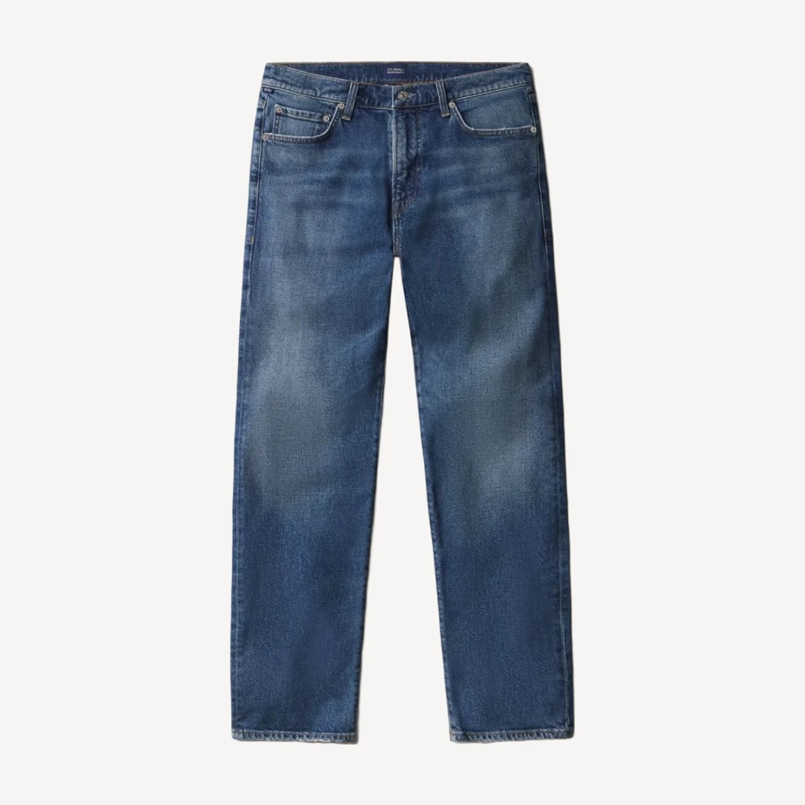 Elijah Straight Archive Denim in Mid Indigo