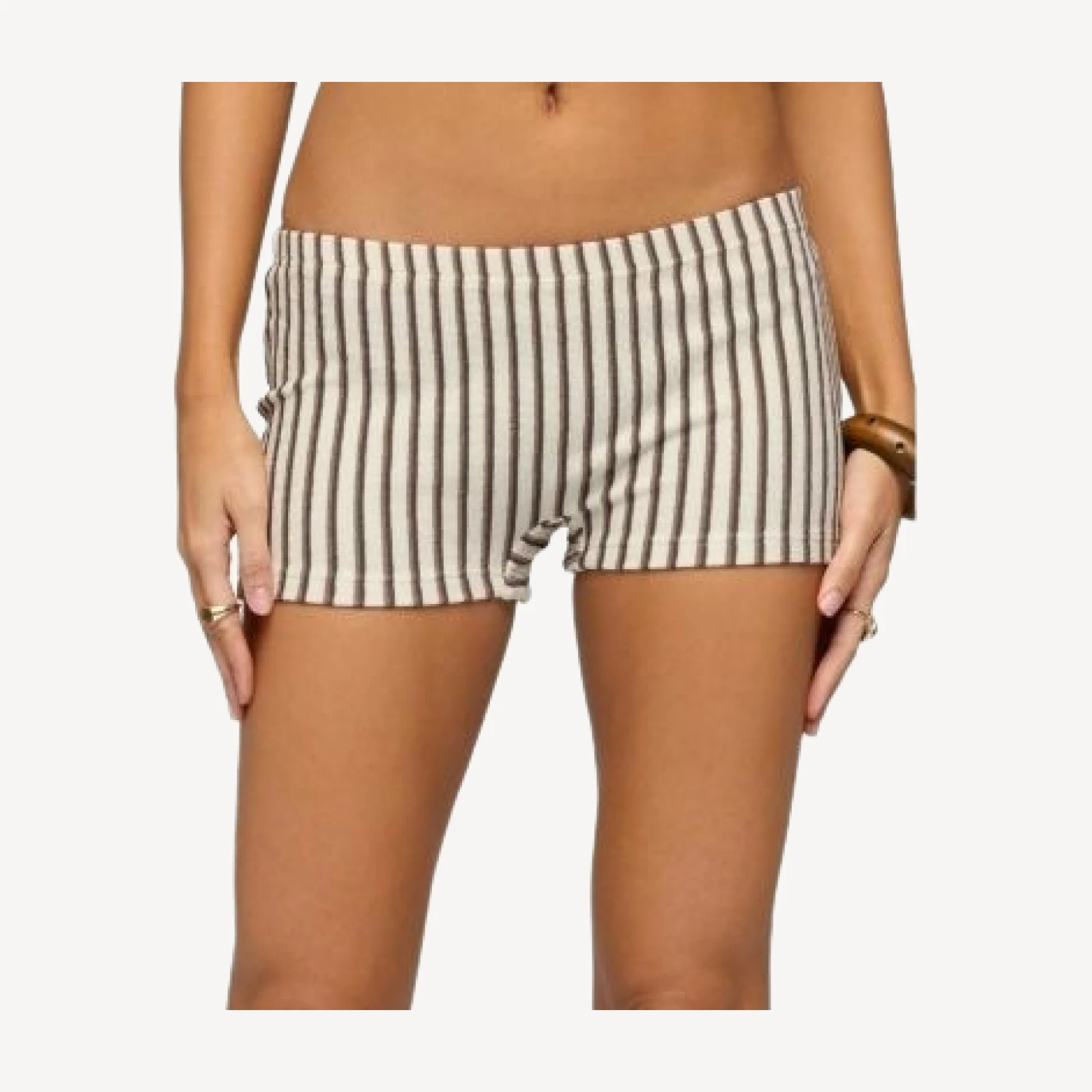 Edikted Abril Striped Micro Shorts