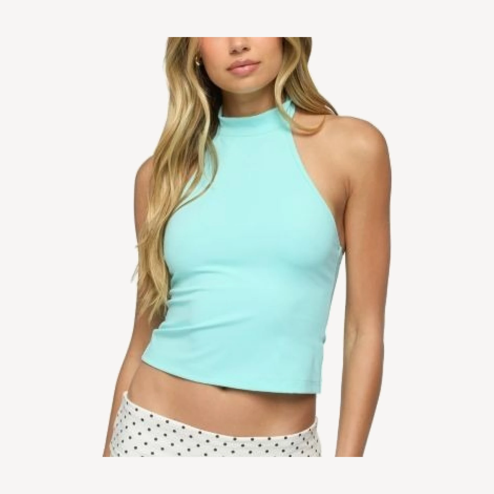 Edikted Ikara Backless High Neck Halter Top