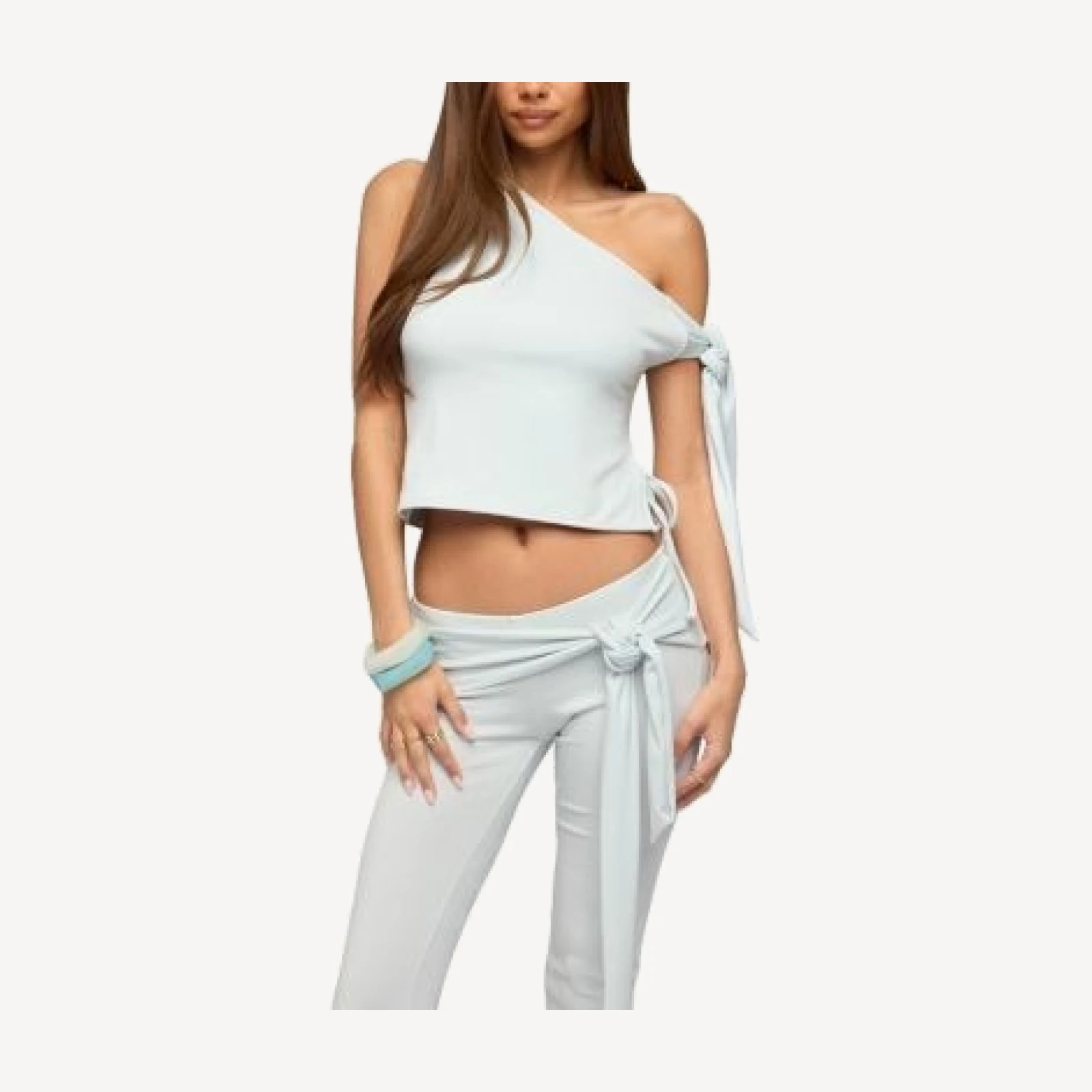 Edikted Adara Tied One Shoulder Top