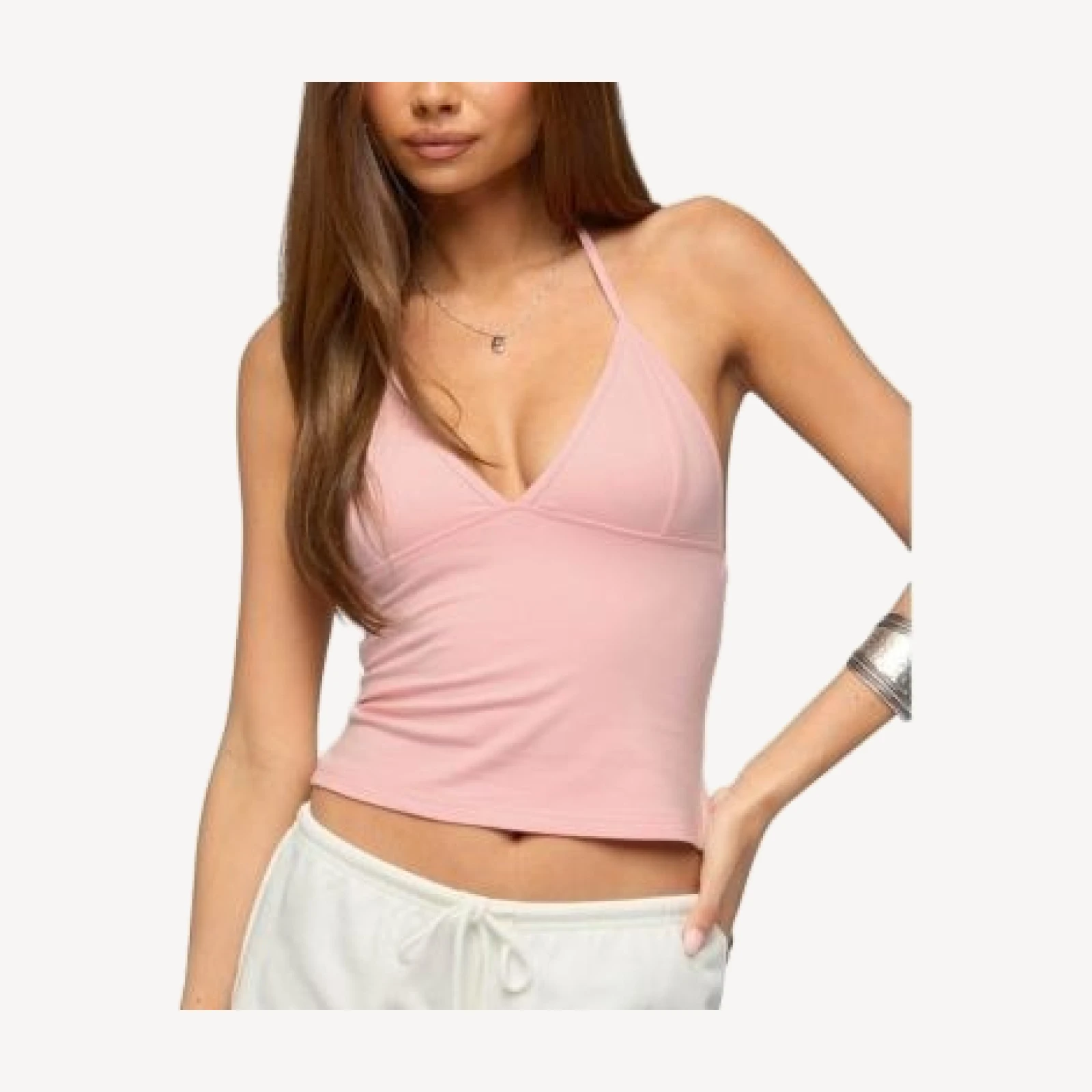 Edikted Noriah V Neck Halter Top