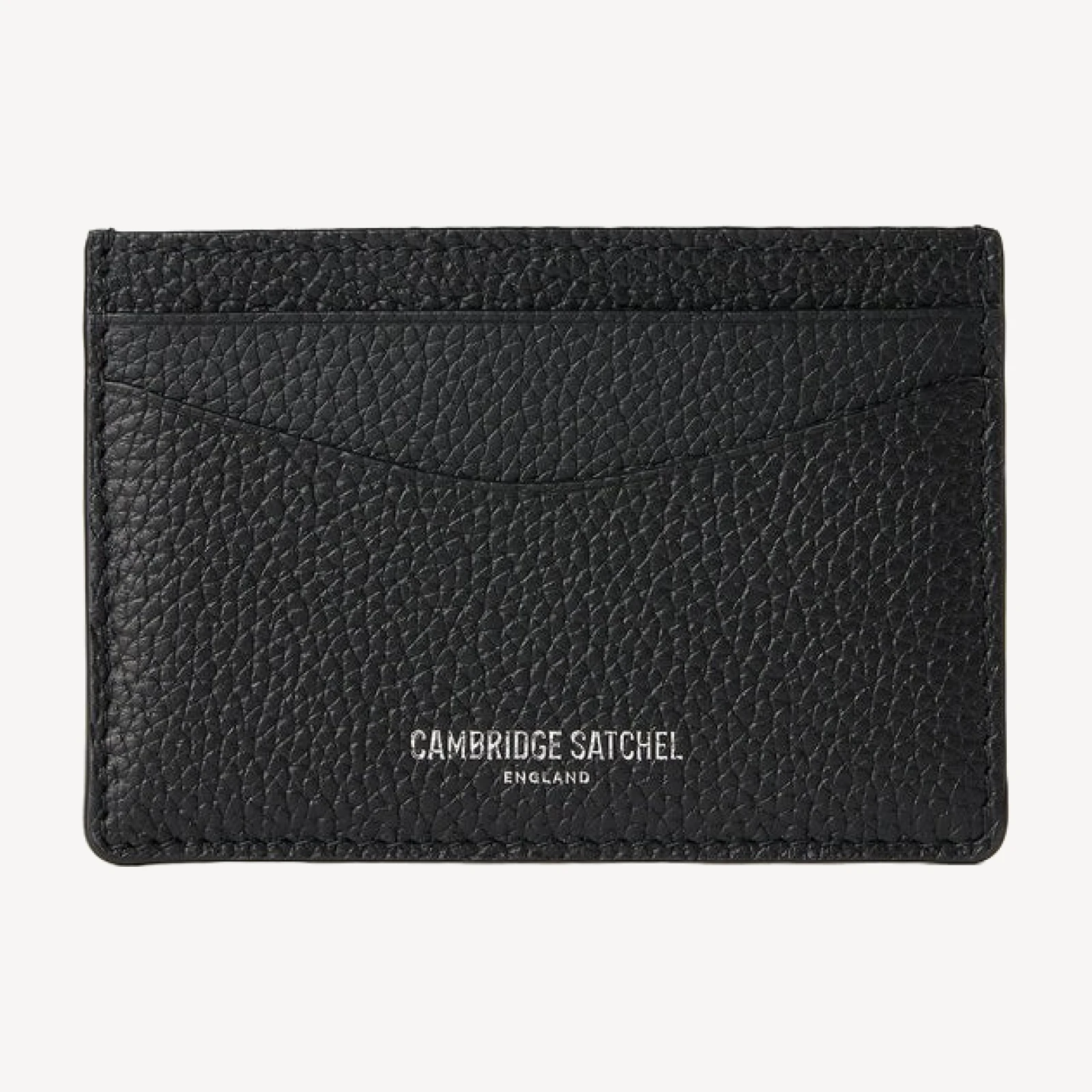 The Card Case - Black Madras Grain