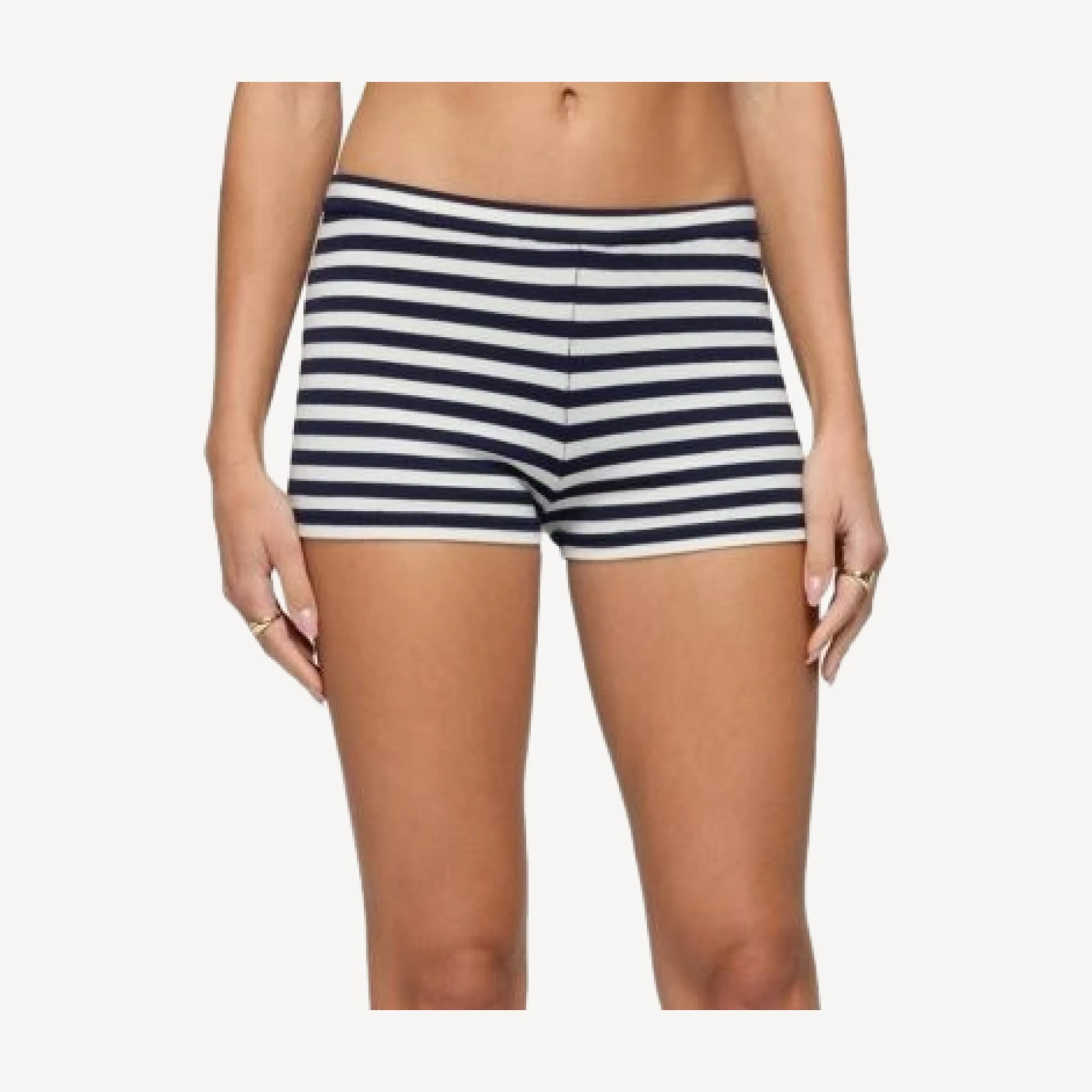 Edikted Irena Striped Knit Shorts