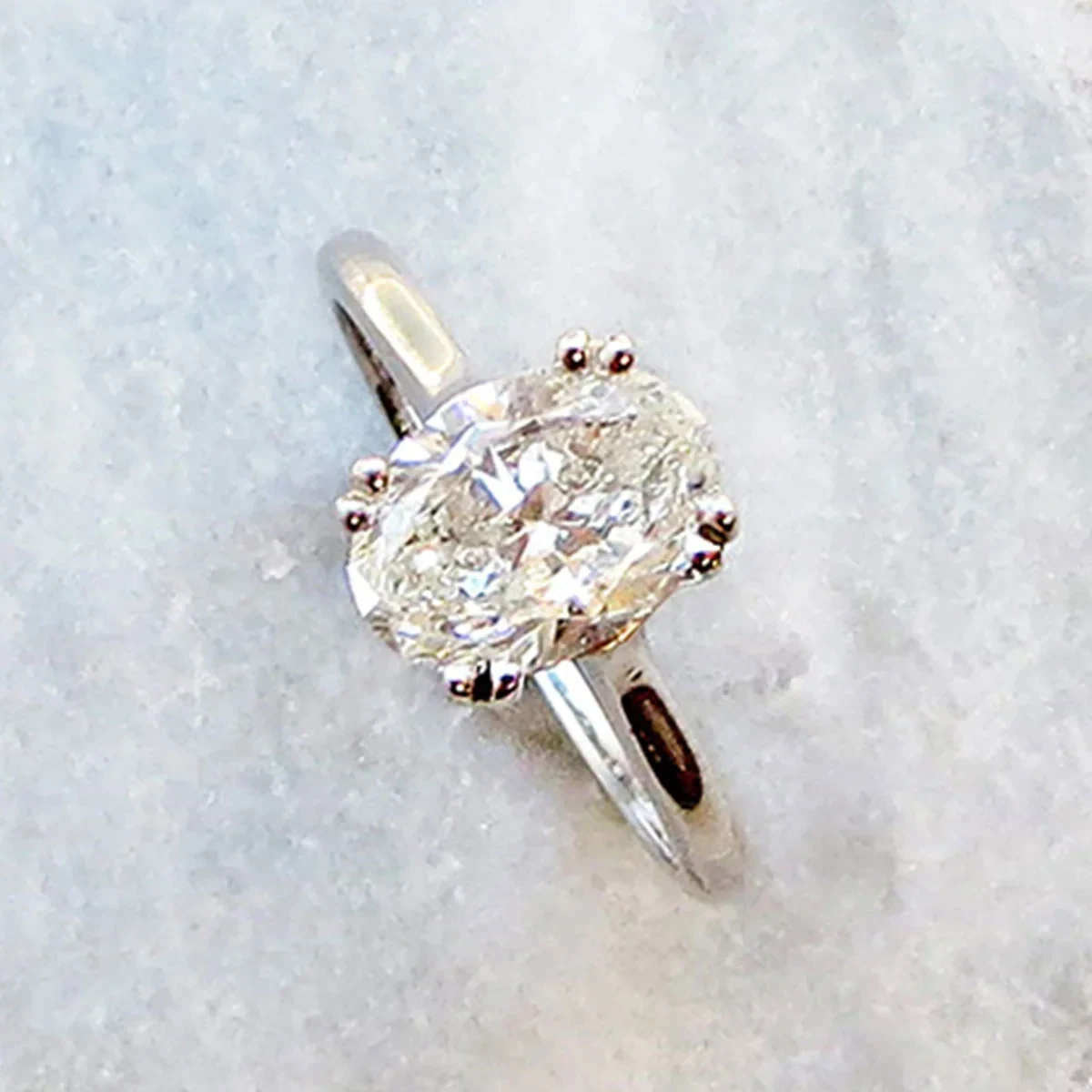 Luna Ring - White Gold & White Diamond