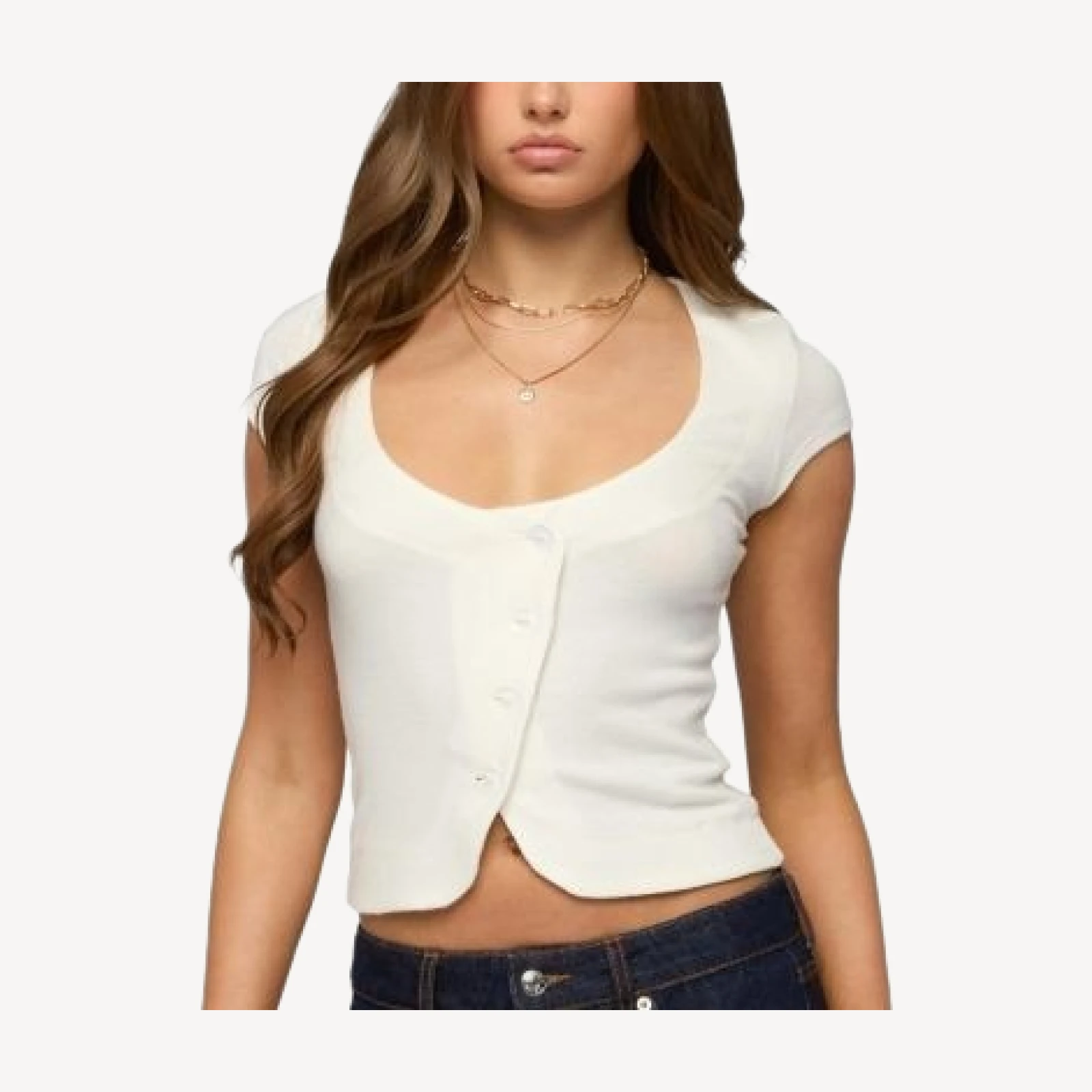 Edikted Blaunca Asymmetric Knit Top