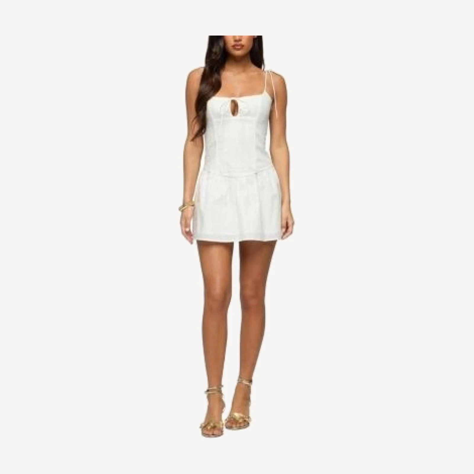 Edikted Kaira Eyelet Boned Mini Dress