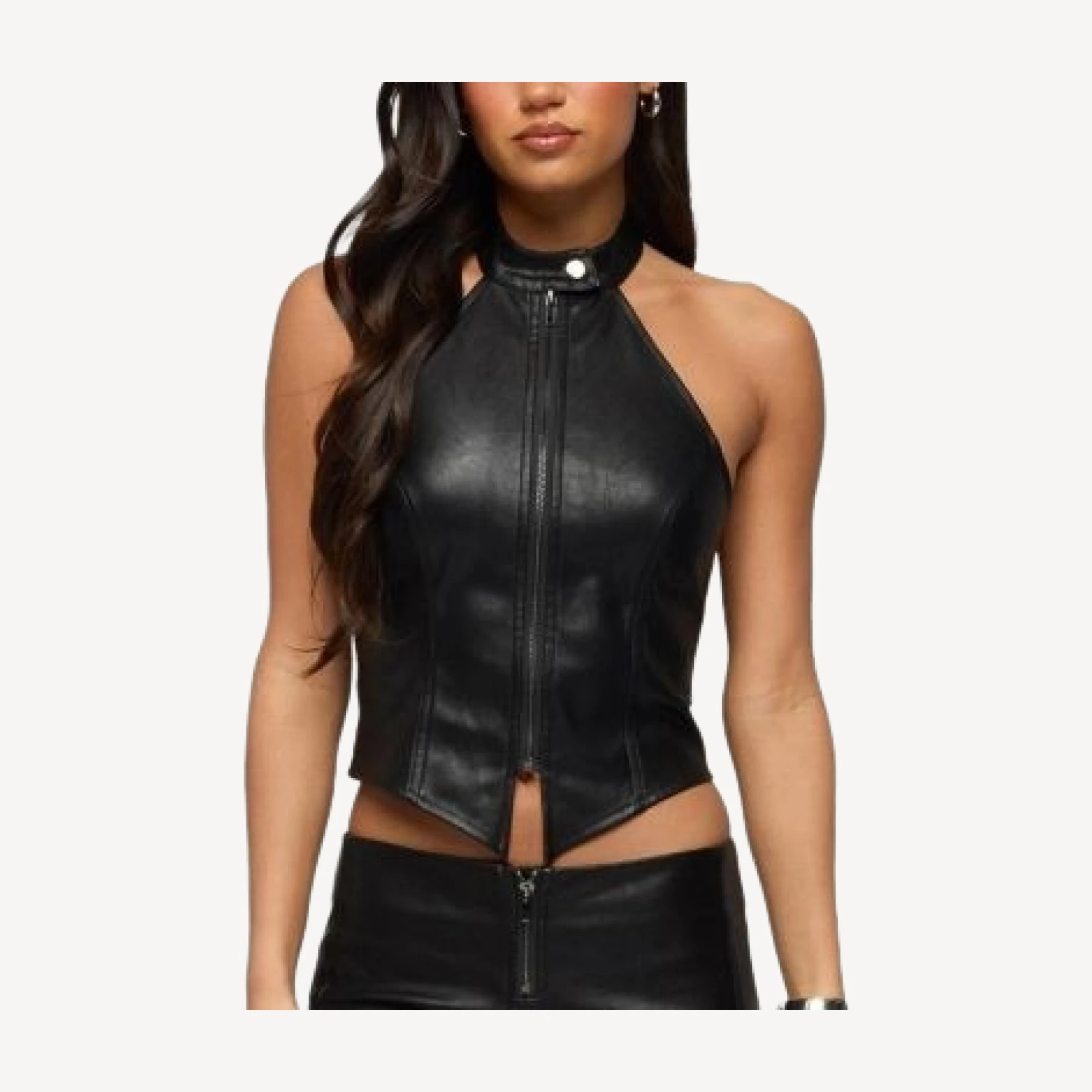 Edikted Diana Zip Up Halter Top