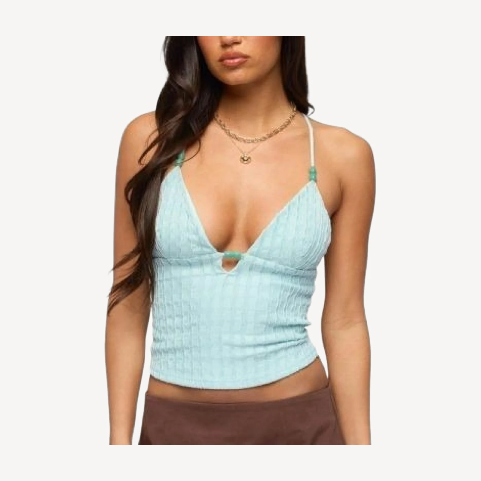 Edikted Alitah Bead Textured Tank Top