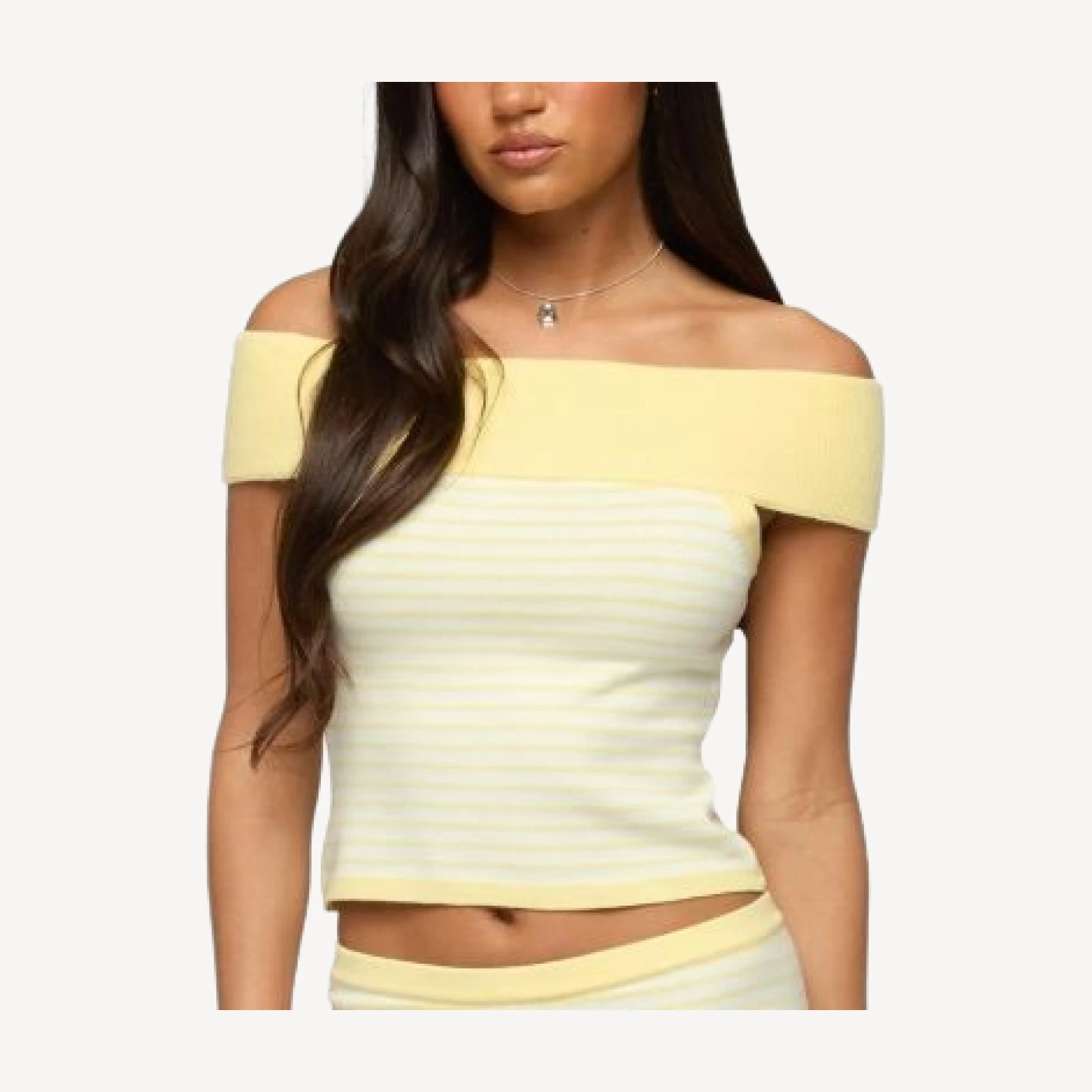 Edikted Camil Striped Knit Top